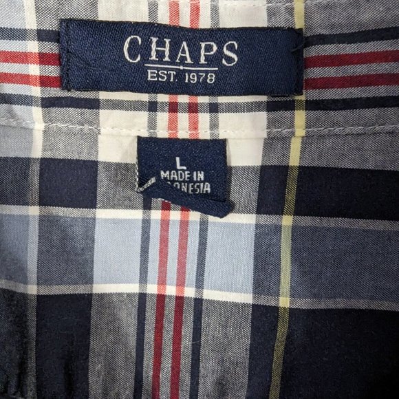 Chap's Non-Iron Button Down Plaid Top - Picture 3 of 6